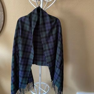 Jcrew plaid poncho